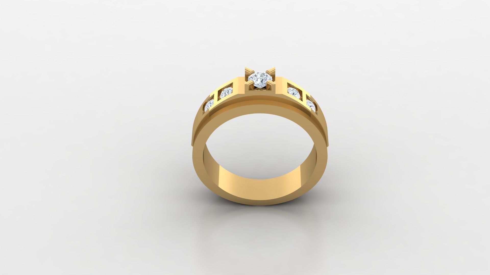 Diamond Man Ring Cad MR 375 3D print model_1