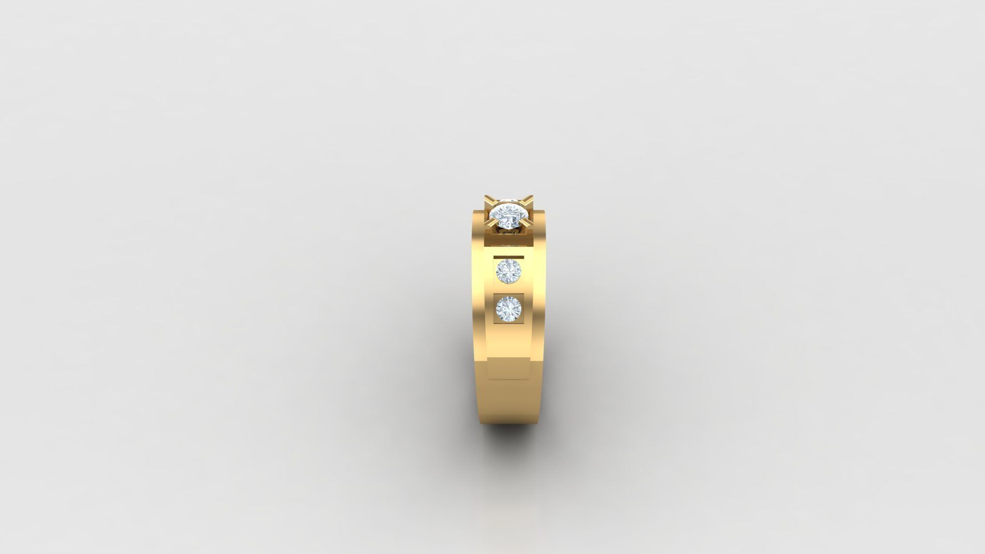 Diamond Man Ring Cad MR 375 3D print model_2