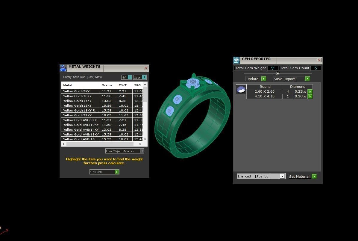 Diamond Man Ring Cad MR 375 3D print model_4