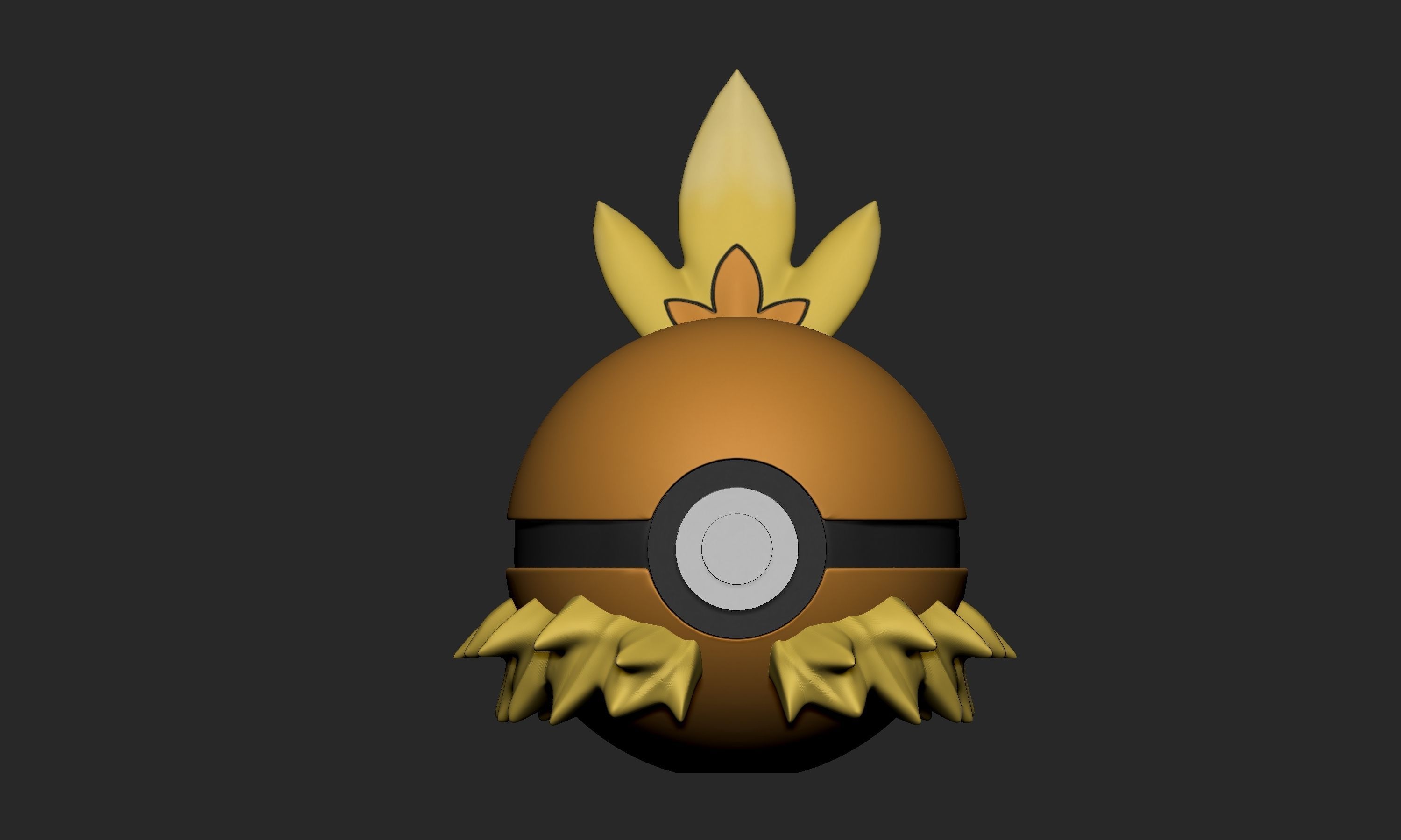 Pokemon Treecko Mudkip Torchic Pokeball 3D print model_6
