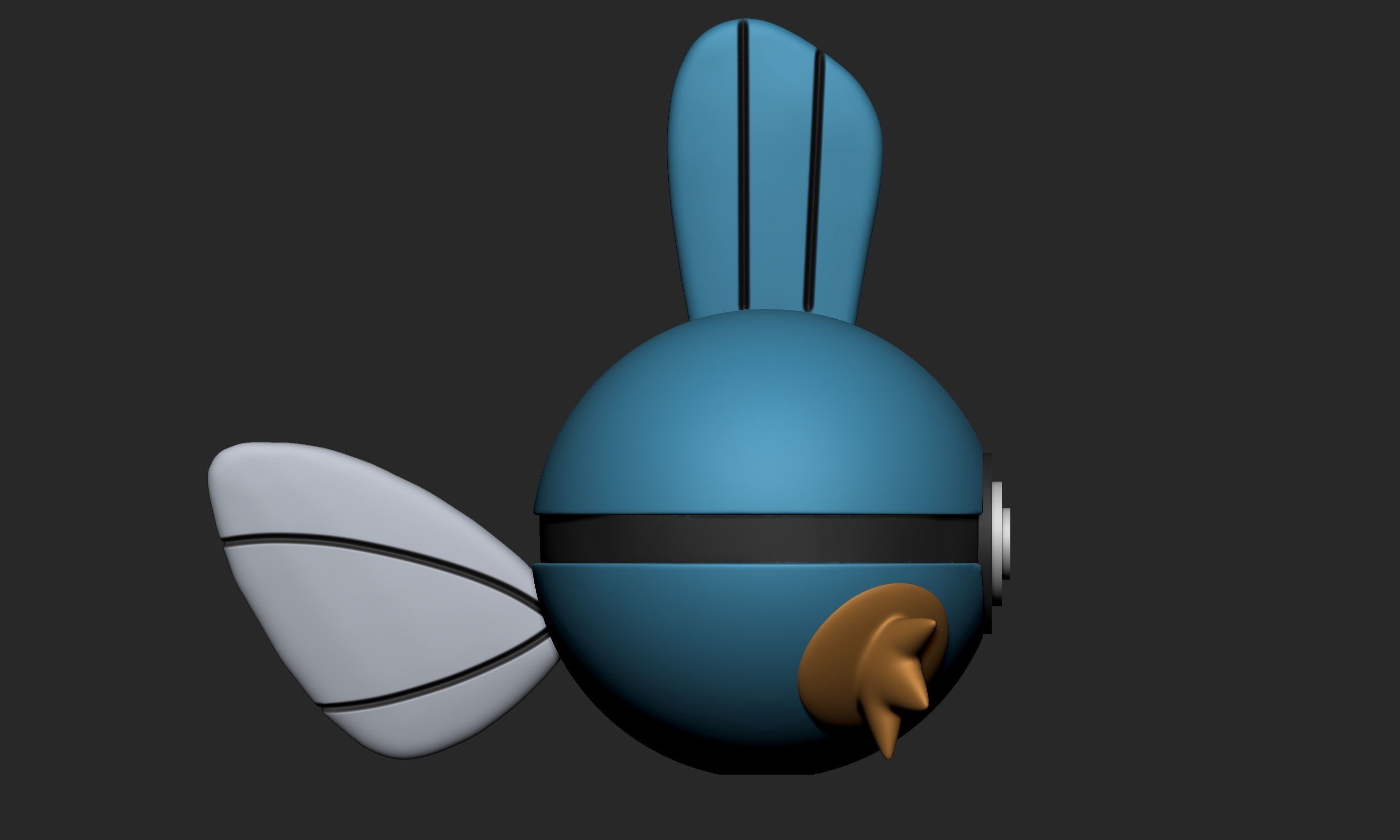 Pokemon Treecko Mudkip Torchic Pokeball 3D print model_5