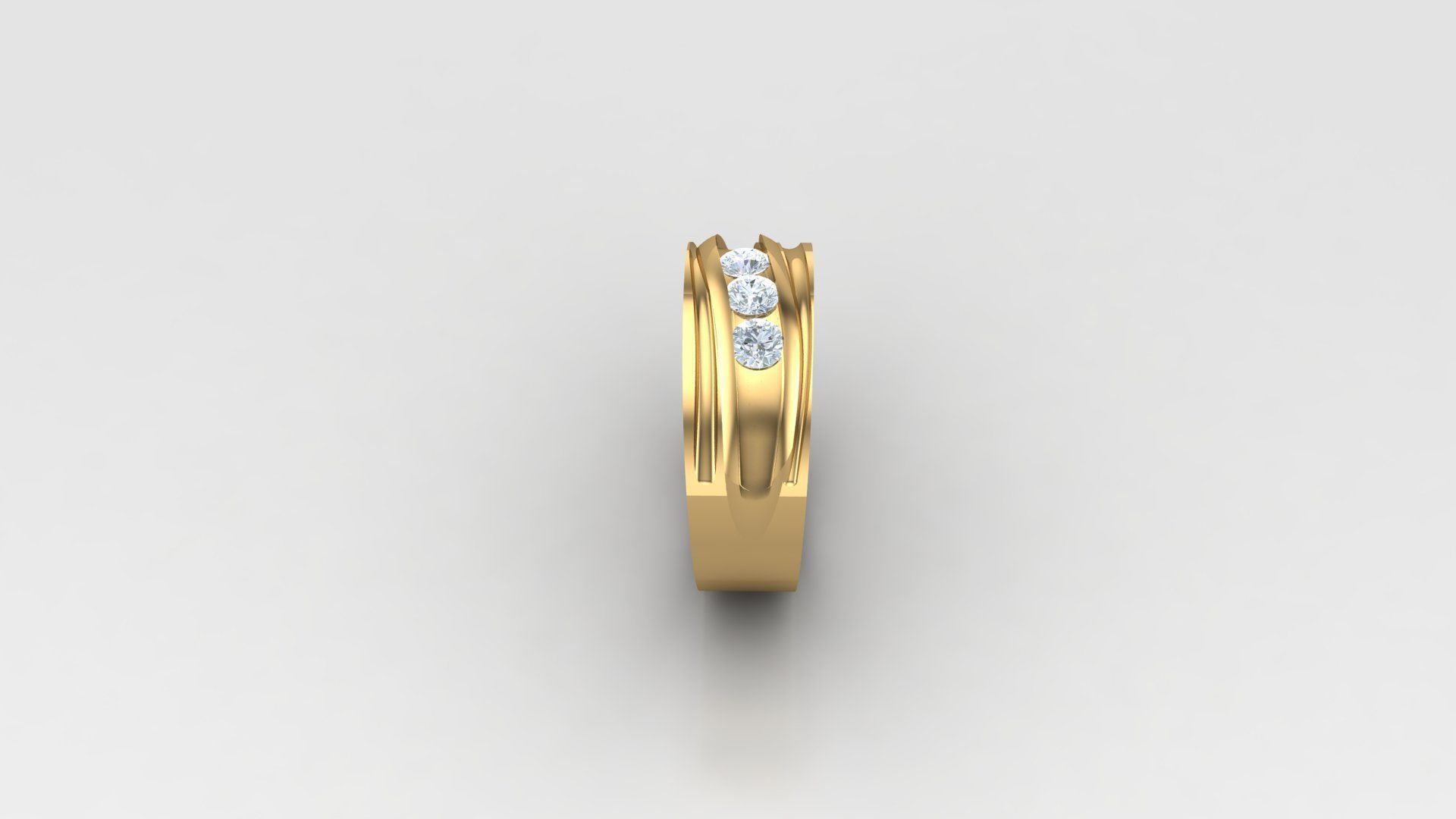 Diamond Man Ring Cad MR 372 3D print model_2