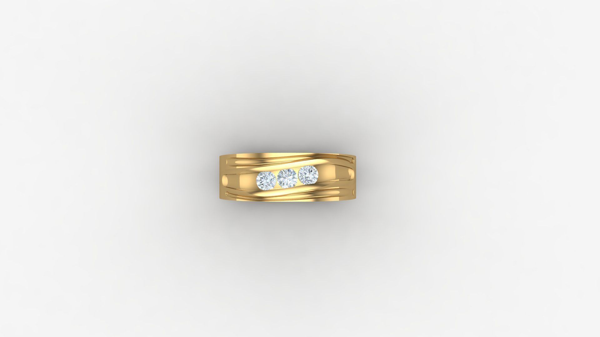 Diamond Man Ring Cad MR 372 3D print model_3