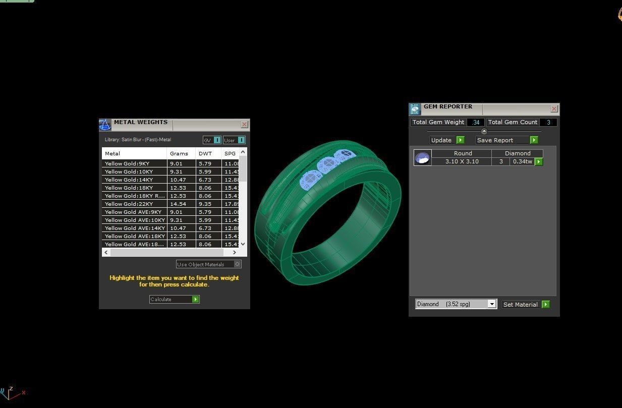 Diamond Man Ring Cad MR 372 3D print model_4