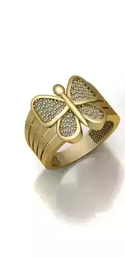 BUTTERFLY RING WITH STL EXTENSION