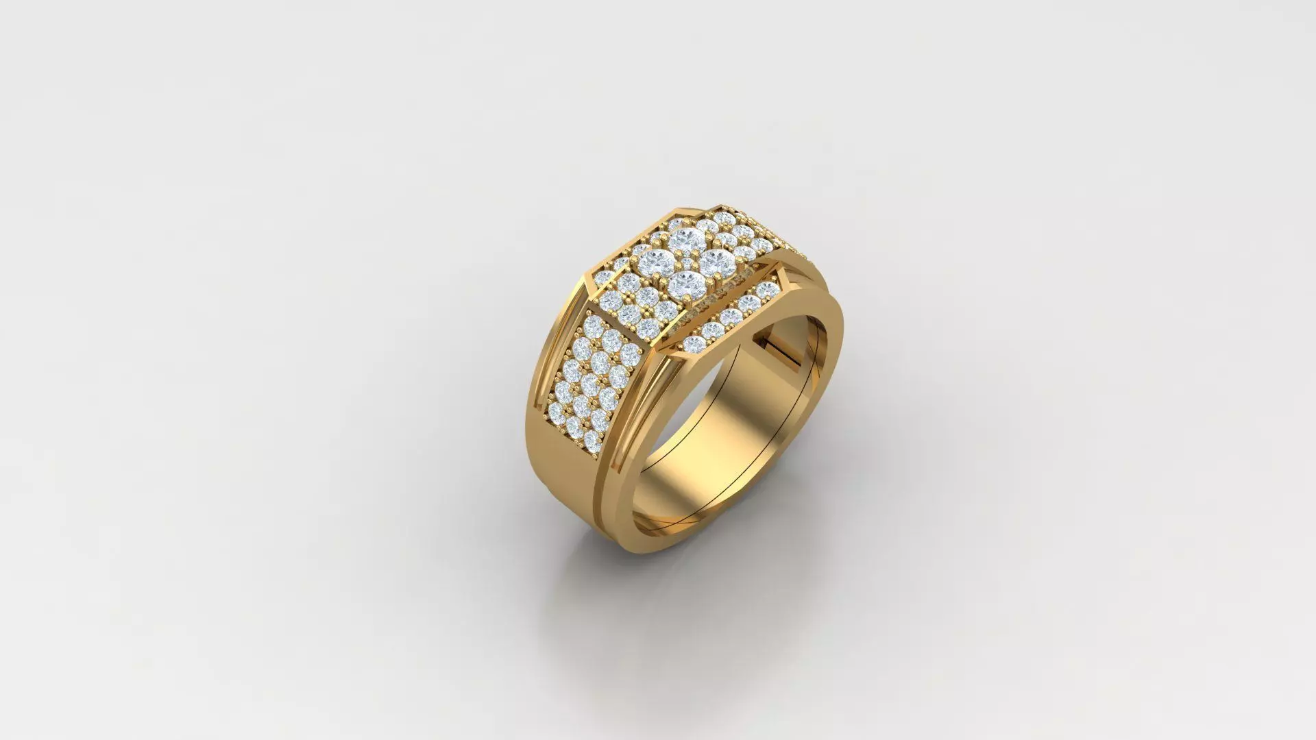 Diamond Man Ring Cad  MR  365 3D print model_0