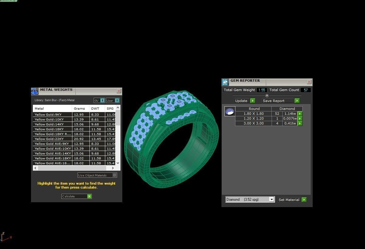 Diamond Man Ring Cad  MR  365 3D print model_4