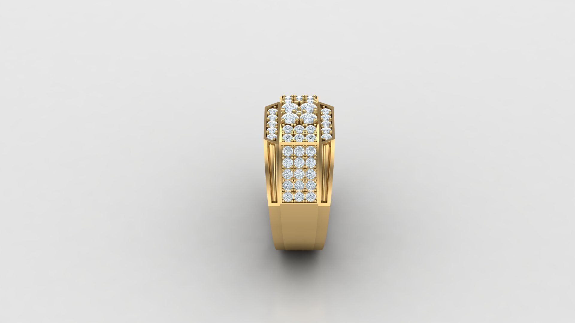 Diamond Man Ring Cad  MR  365 3D print model_2