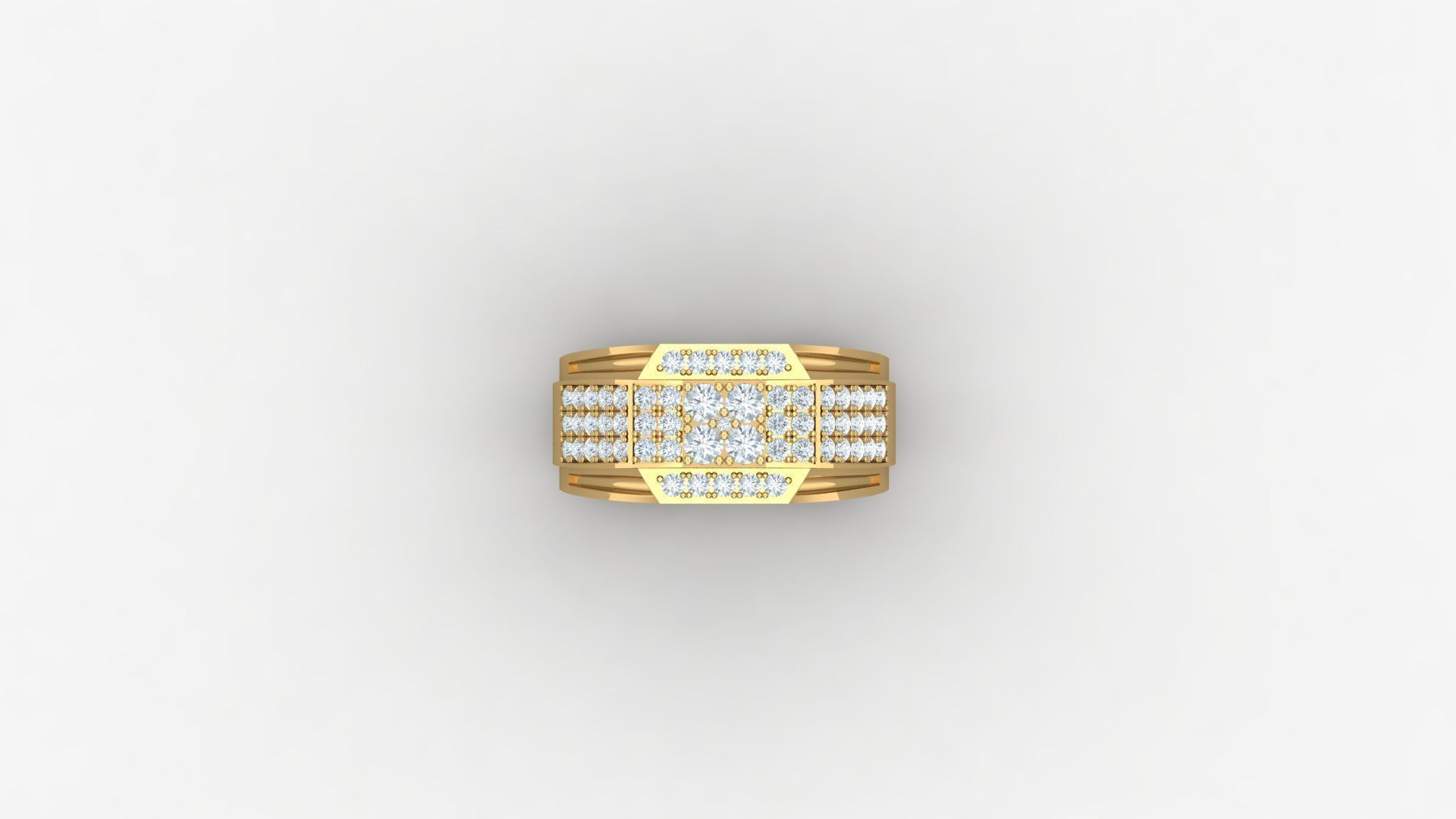 Diamond Man Ring Cad  MR  365 3D print model_3