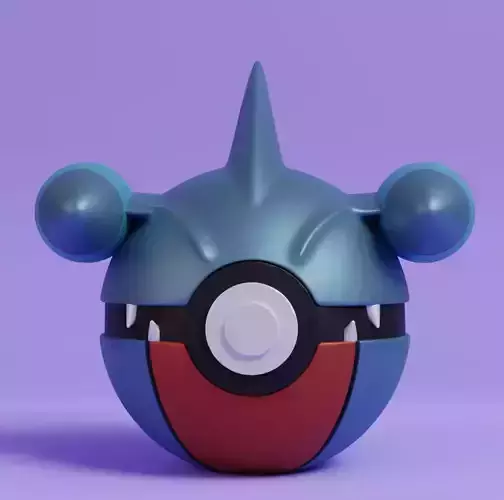 Pokemon Gible Pokeball 3D print model