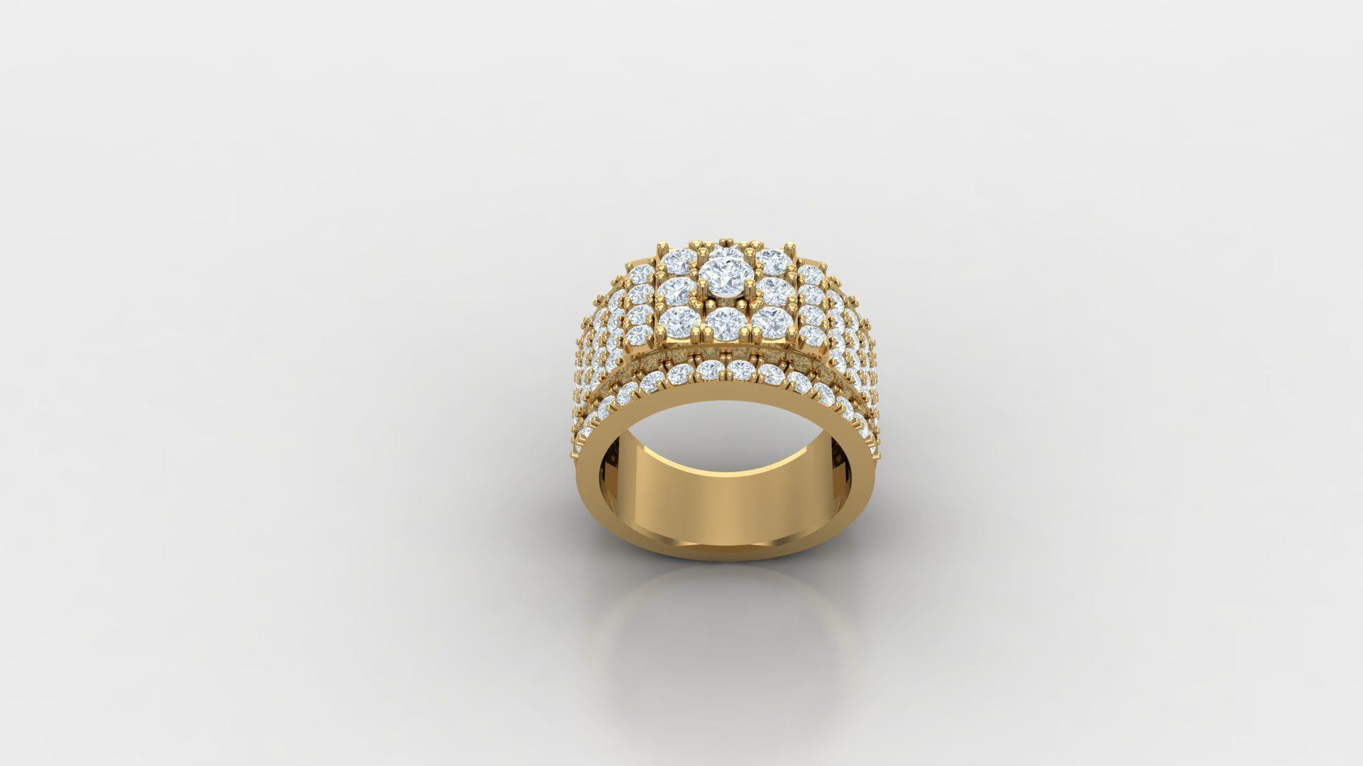 Diamond Man Ring Cad MR 363 3D print model_1