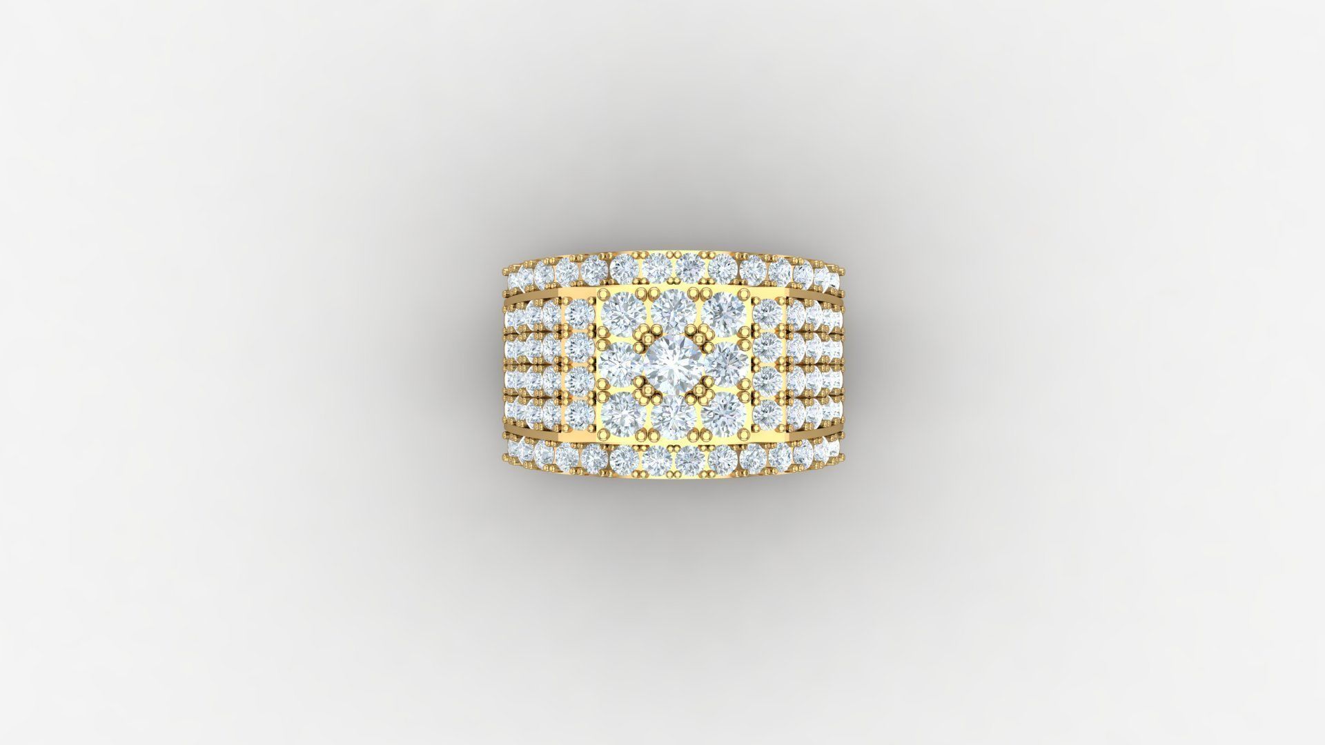 Diamond Man Ring Cad MR 363 3D print model_3