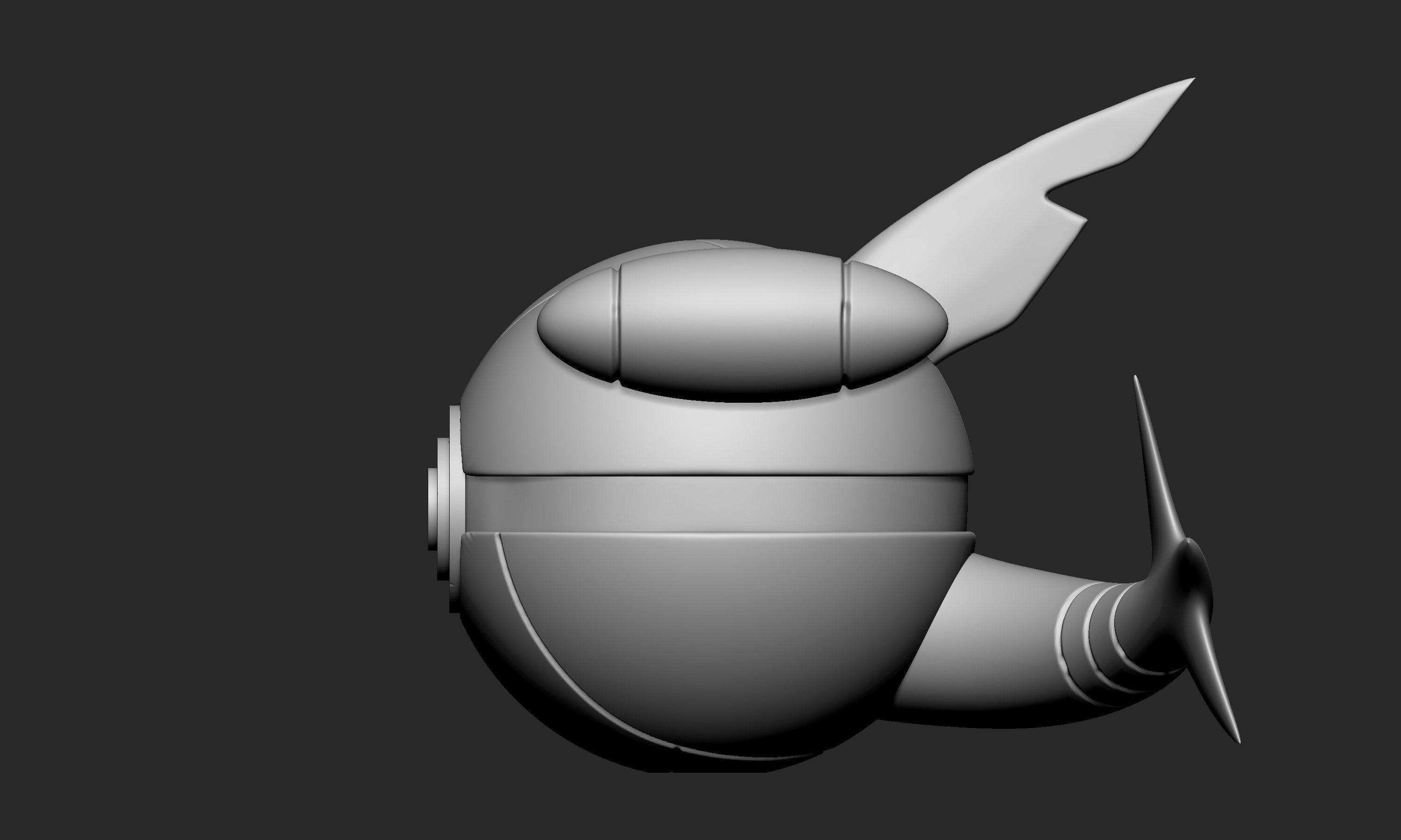 Pokemon Garchomp Pokeball 3D print model_3