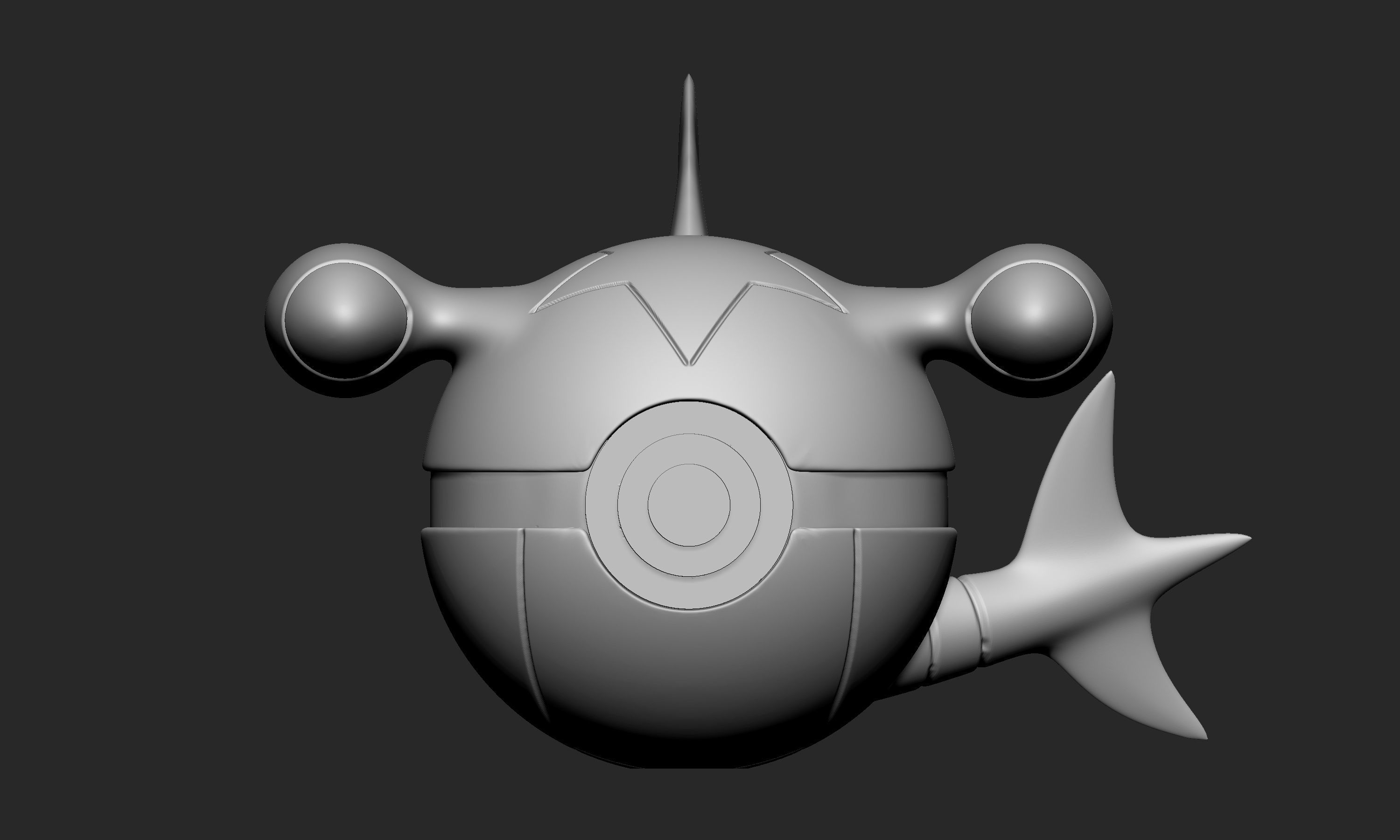 Pokemon Garchomp Pokeball 3D print model_2