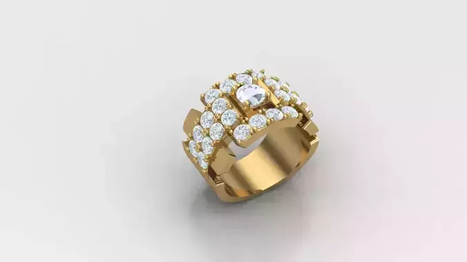 Diamond Man Ring Cad  MR  362