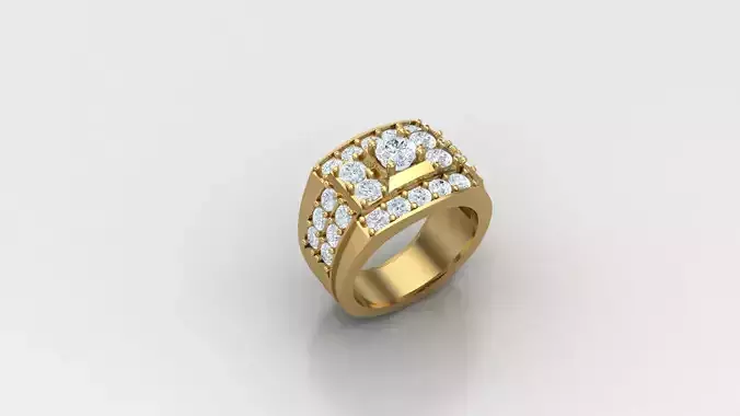 Diamond Man Ring Cad  MR  361