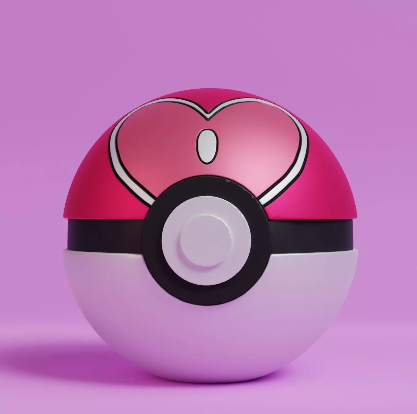 Pokemon Loveball Pokeball Free 3D print model