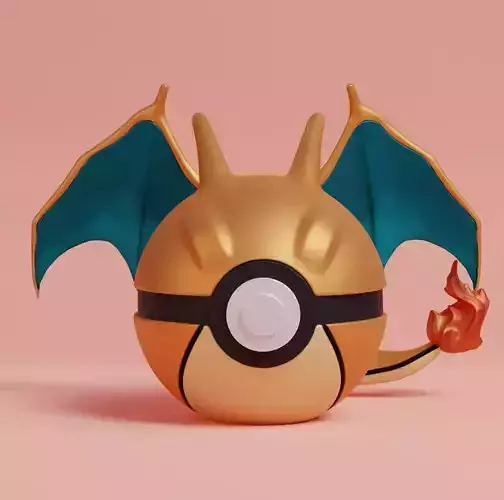 Pokemon Charizard Pokeball  3D print model