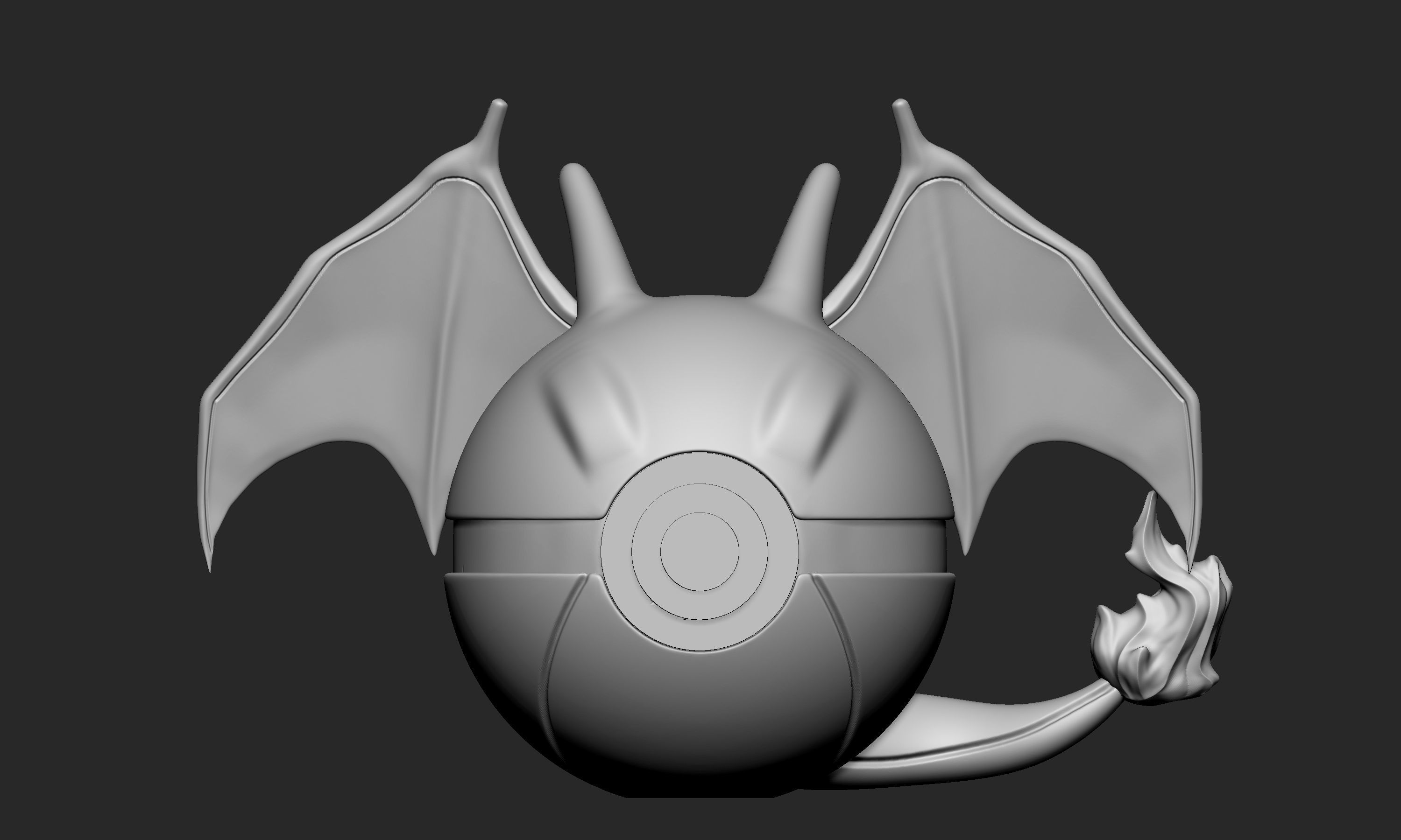 Pokemon Charizard Pokeball  3D print model_2