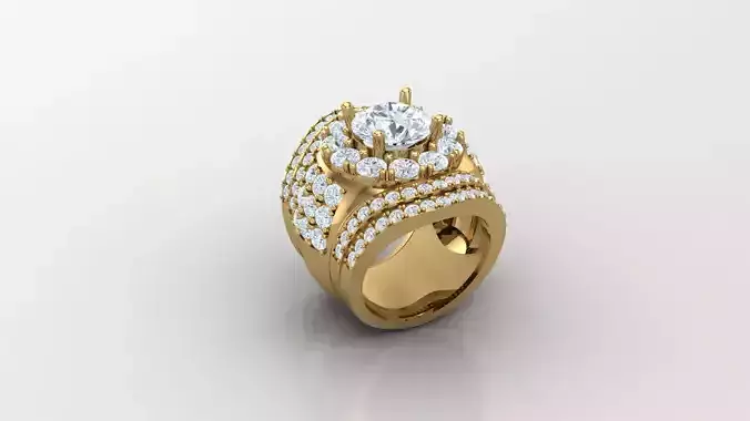 Diamond Man Ring Cad  MR  358