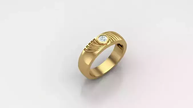 Diamond Man Ring Cad  MR  357 3D print model