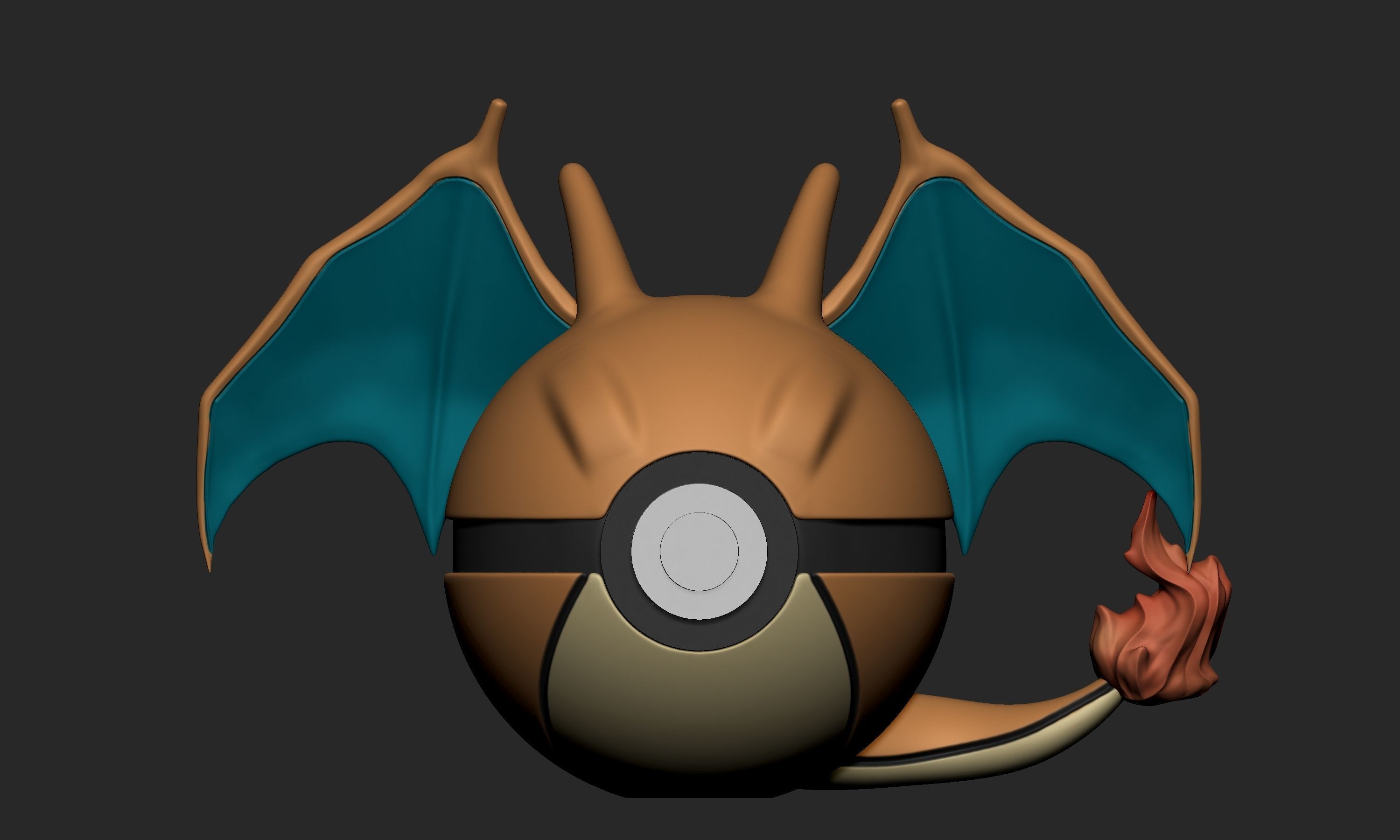Pokemon Venusaur Charizard Blastoise Pokeball  3D print model_10