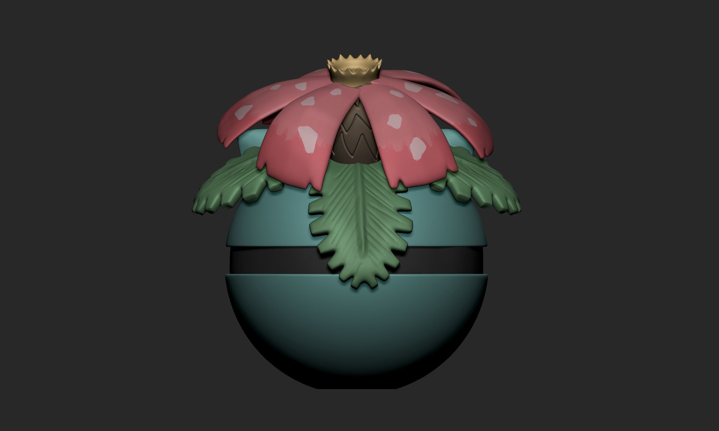 Pokemon Venusaur Charizard Blastoise Pokeball  3D print model_4