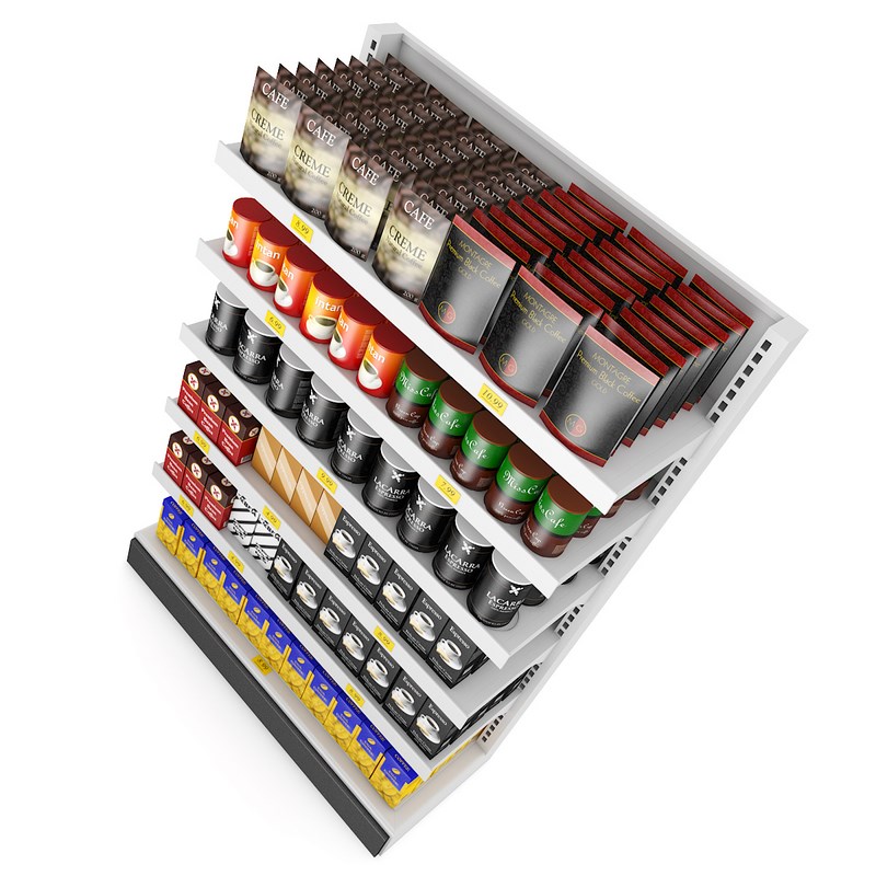 Supermarket Shelf 3D model_2