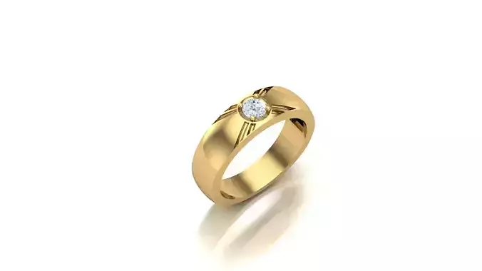 Diamond Man Ring Cad  MR  355 3D print model