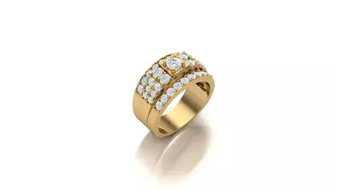 Diamond Man Ring Cad  MR  354