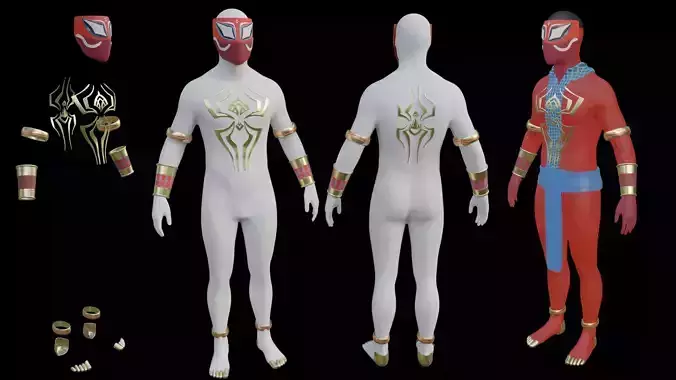 Pavitr Prabhakar Spider Man india cosplay 3D print model