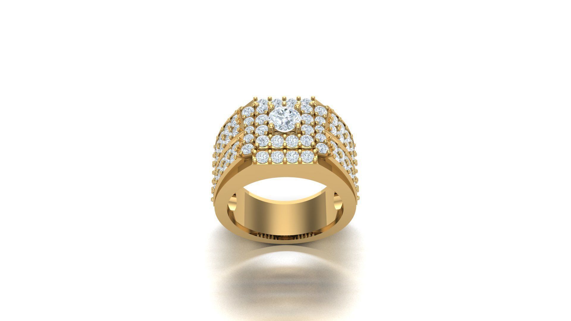 Diamond Man Ring Cad  MR  346 3D print model_1