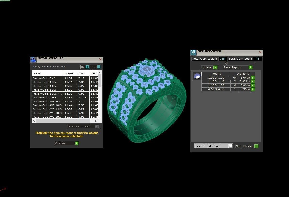 Diamond Man Ring Cad  MR  346 3D print model_4