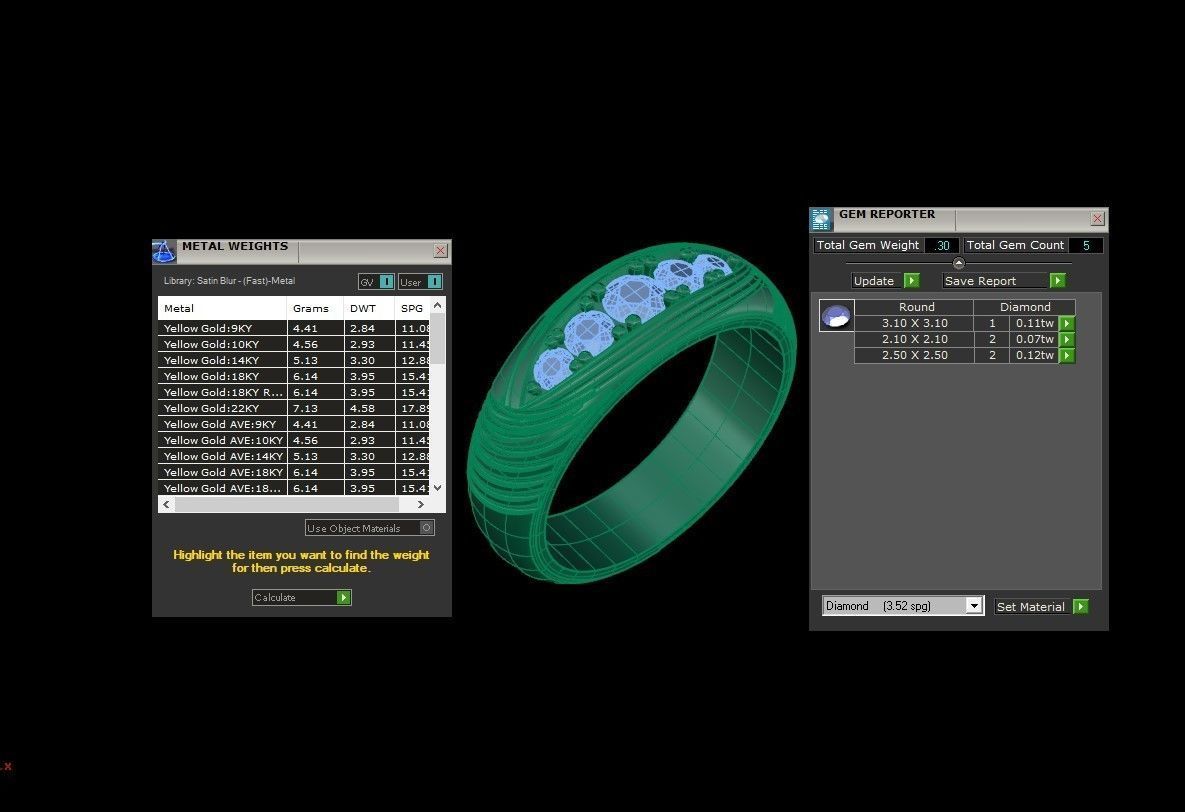 Diamond Man Ring Cad MR 345 3D print model_4