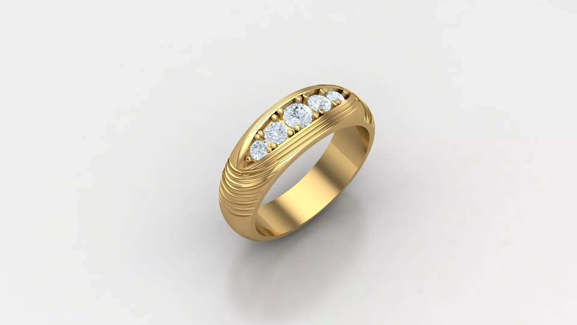 Diamond Man Ring Cad MR 345 3D print model_0