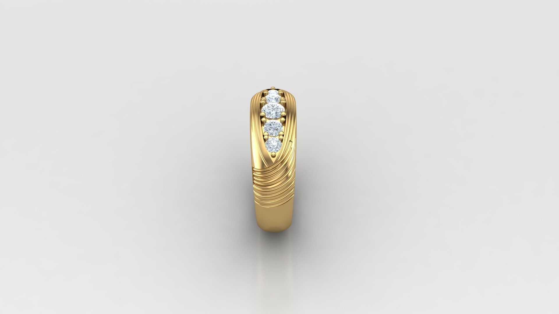 Diamond Man Ring Cad MR 345 3D print model_2