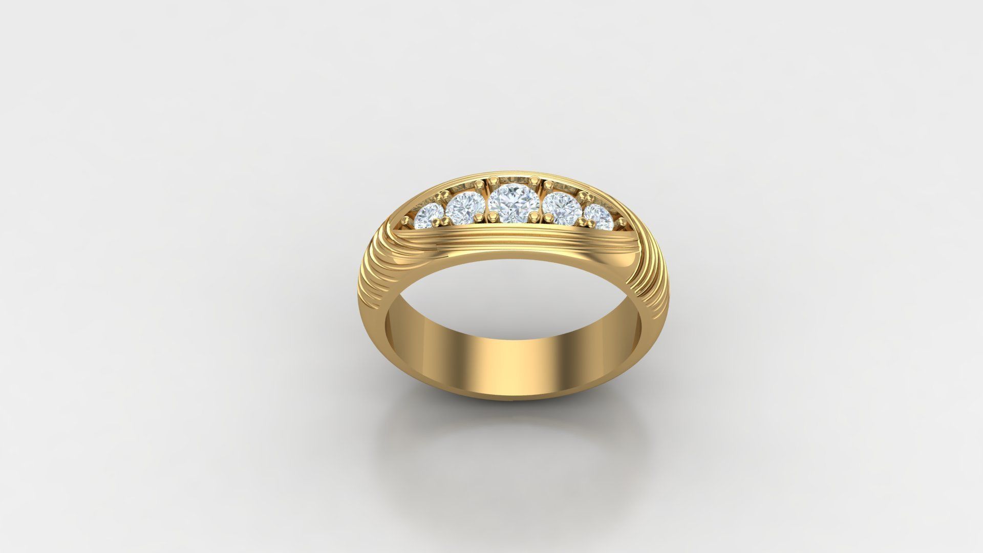 Diamond Man Ring Cad MR 345 3D print model_1