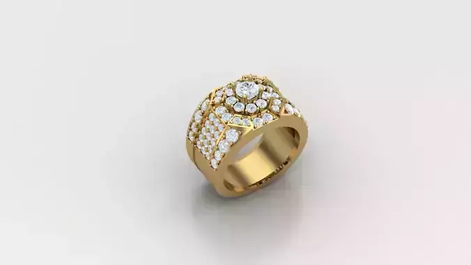 Diamond Man Ring Cad  MR  342