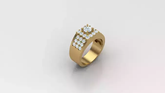 Diamond Man Ring Cad  MR  341