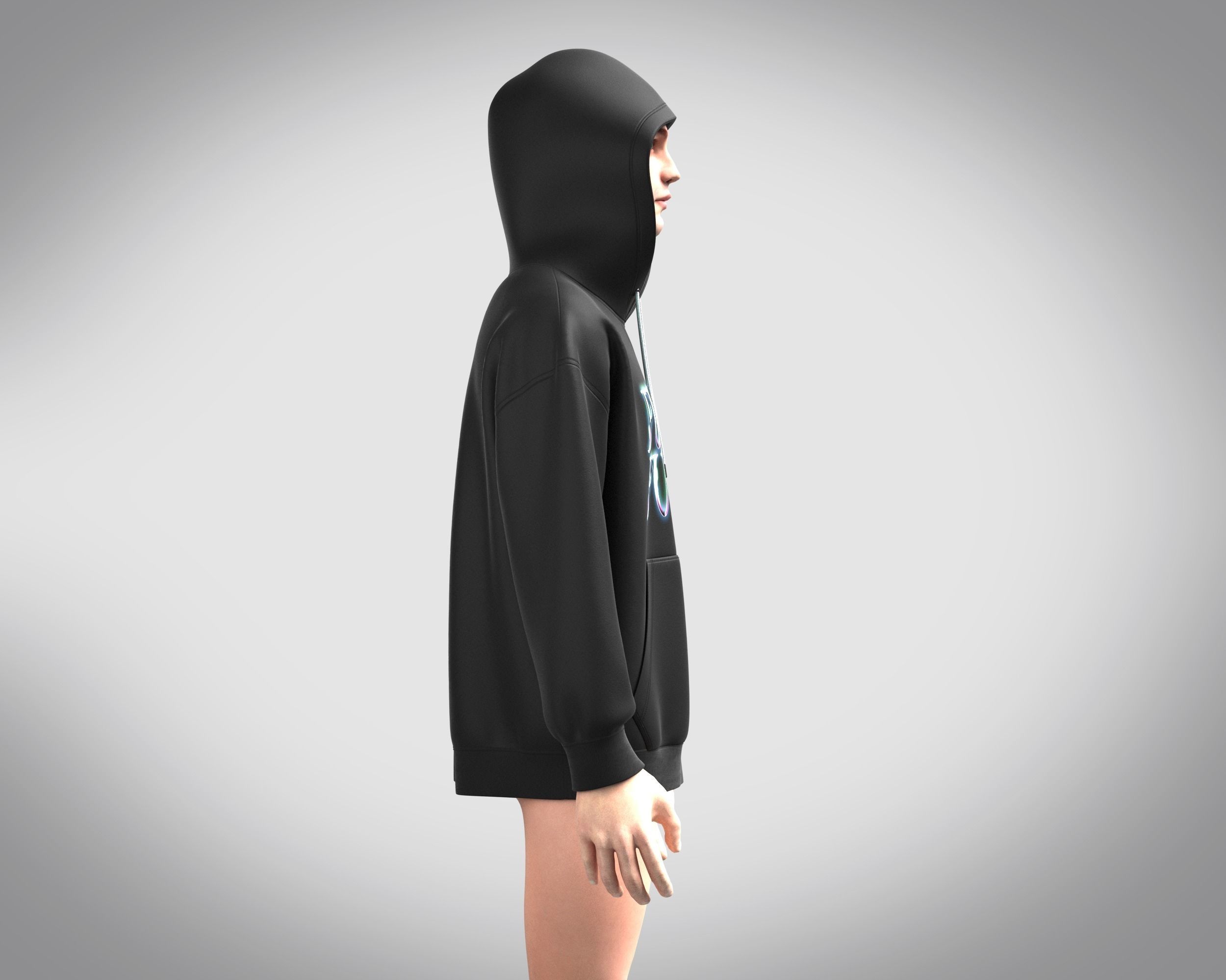 Mens Hoodie-Future 3D model_7