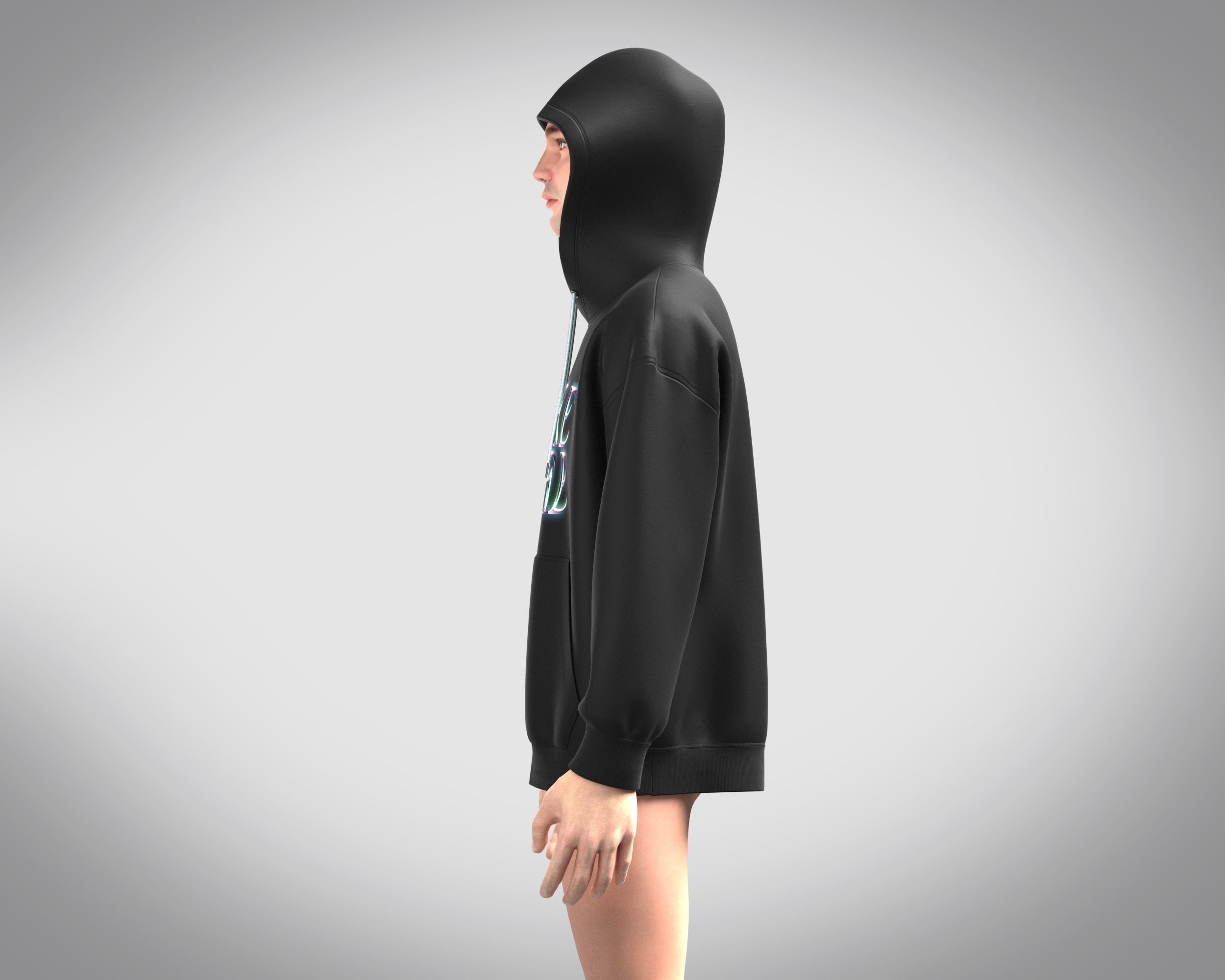 Mens Hoodie-Future 3D model_9