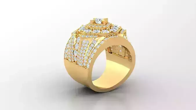 Diamond Man Ring Cad  MR  337