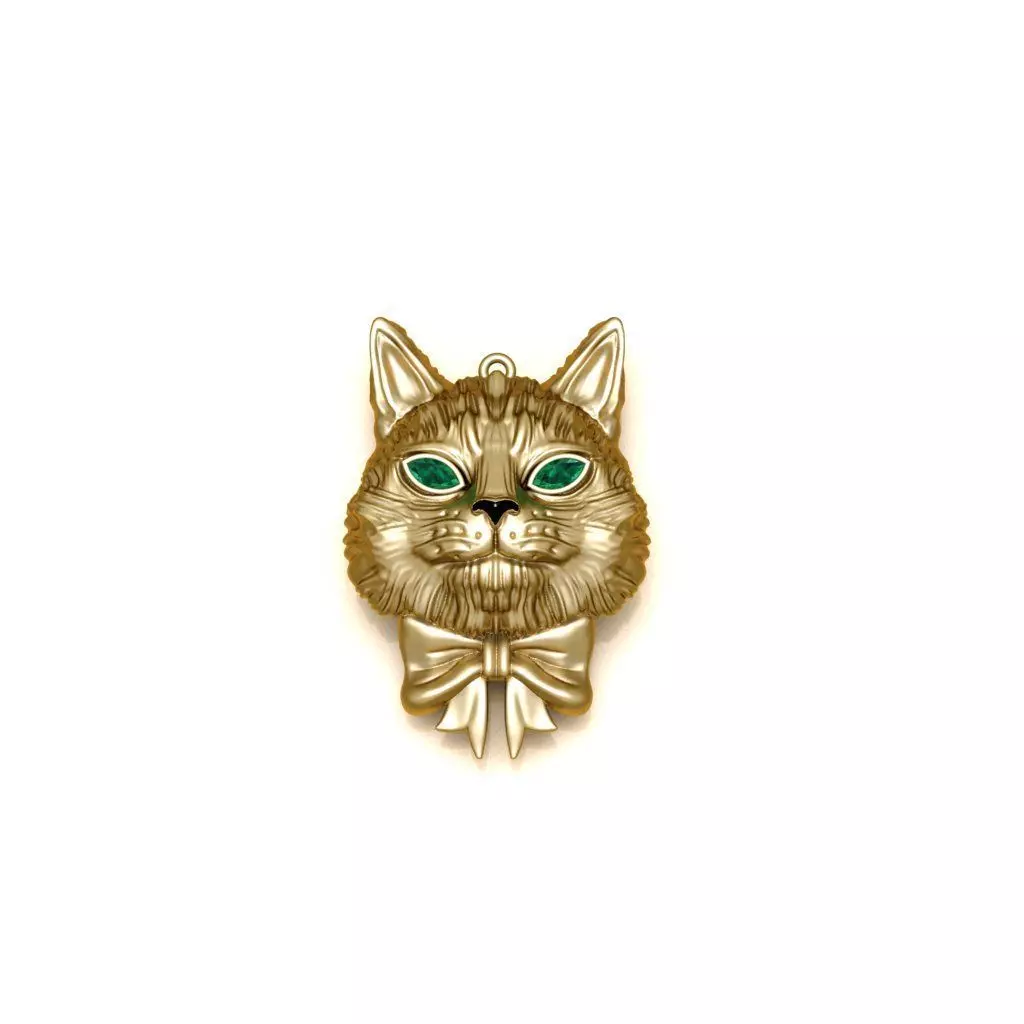 CAT NECKLACE 3D model_0