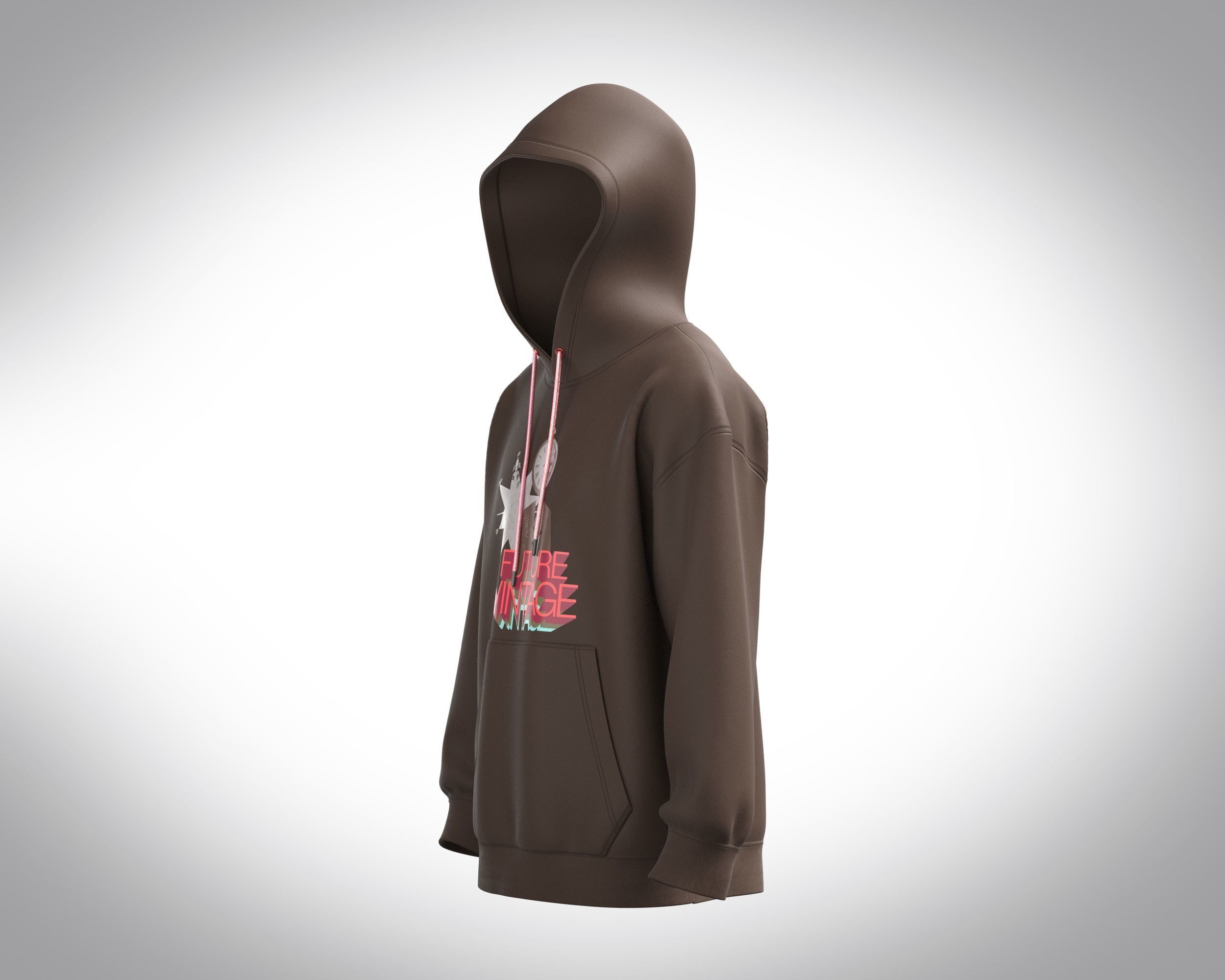 Mens Hoodie-Future Vintage 3D model_5