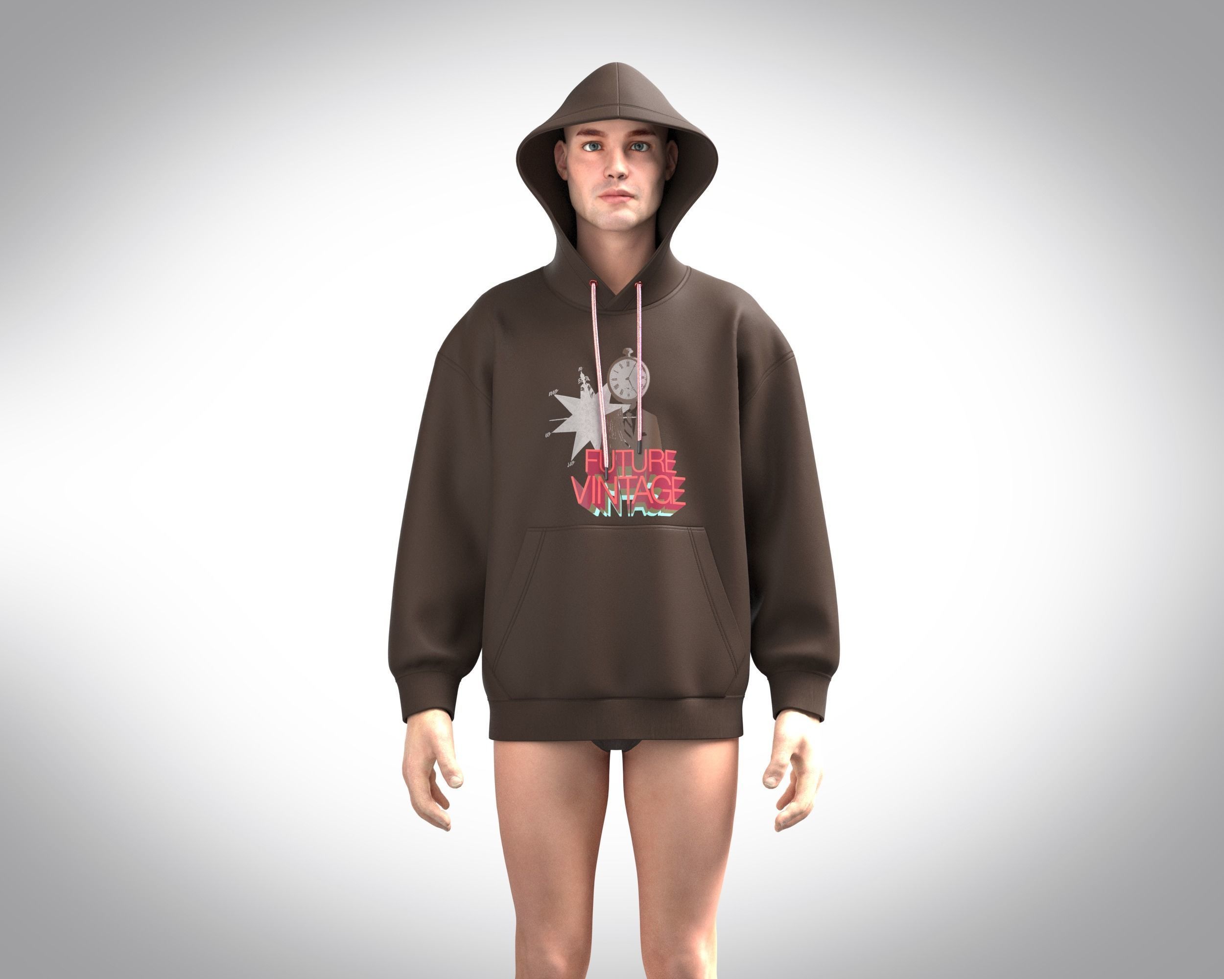 Mens Hoodie-Future Vintage 3D model_6