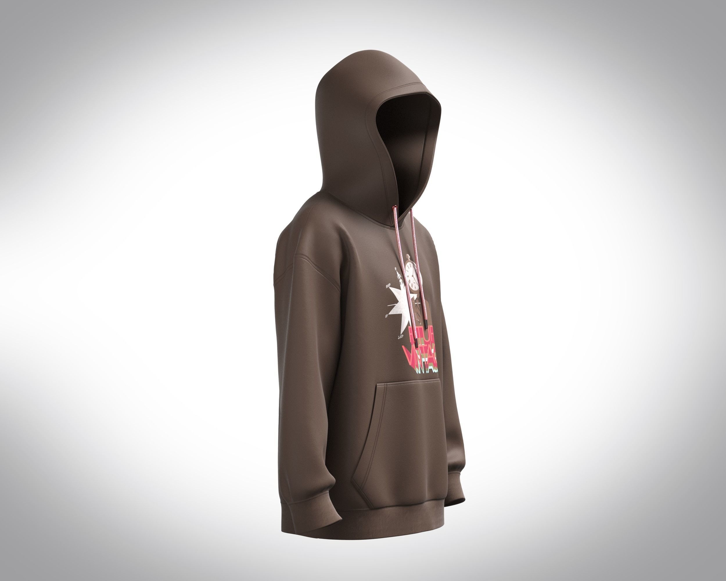 Mens Hoodie-Future Vintage 3D model_1