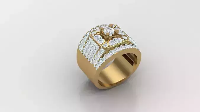 Diamond Man Ring Cad  MR  334