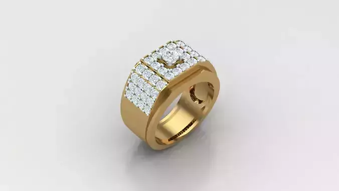 Diamond Man Ring Cad  MR  333