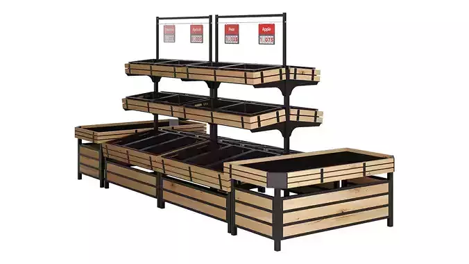 Shelves for Vegetables And Fruits Set 01 by Highbright