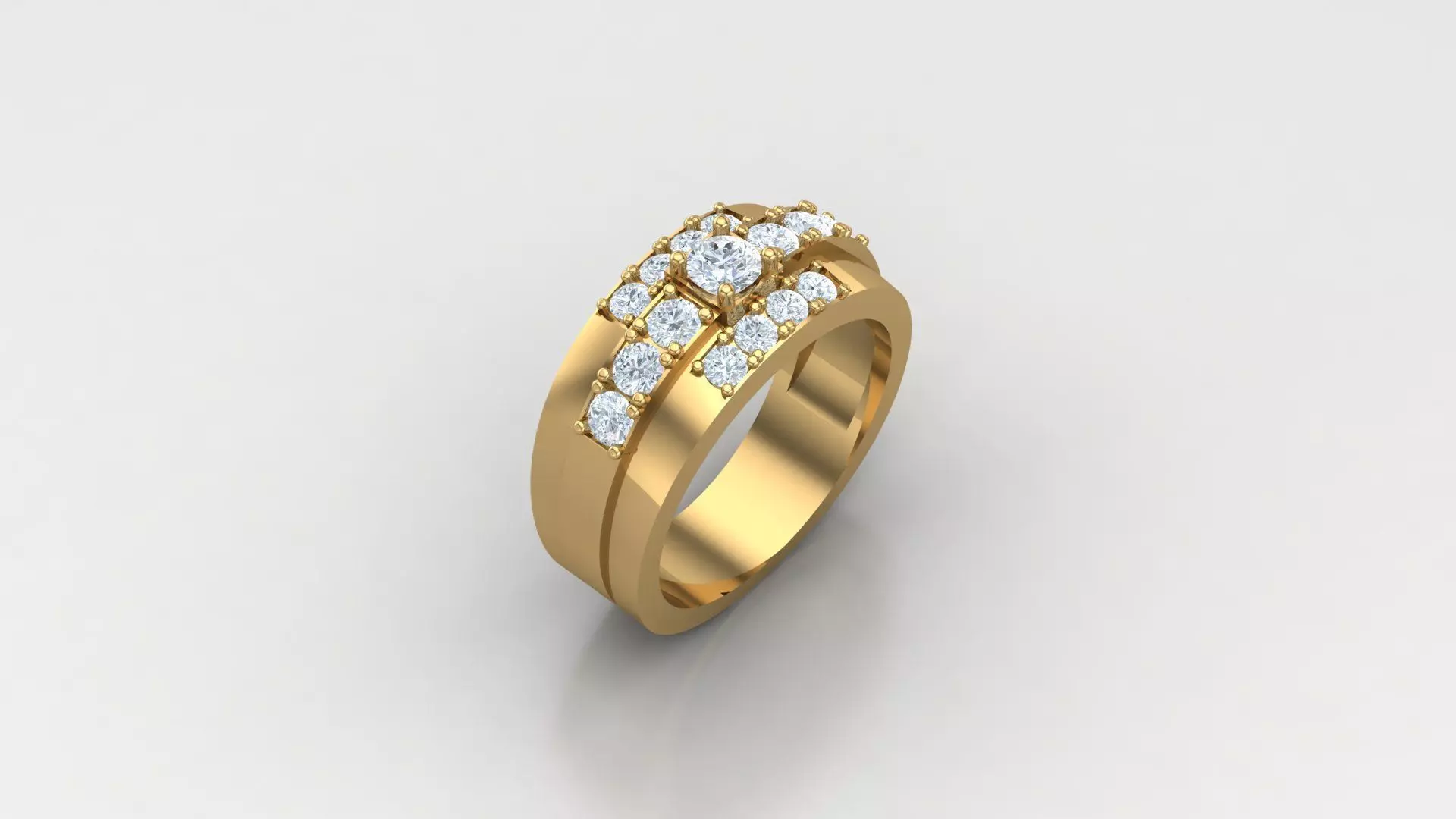 Diamond Man Ring Cad MR 330 3D print model